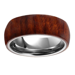 Wood Wrapped Tungsten Mens Wedding Band Wood Anniversary Ring For Men