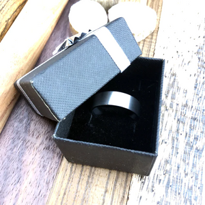 Black Sandblasted Tungsten Antler Wedding Ring, Hunters Wedding Band, Tungsten Ring Men Wedding Band Anniversary Ring Men