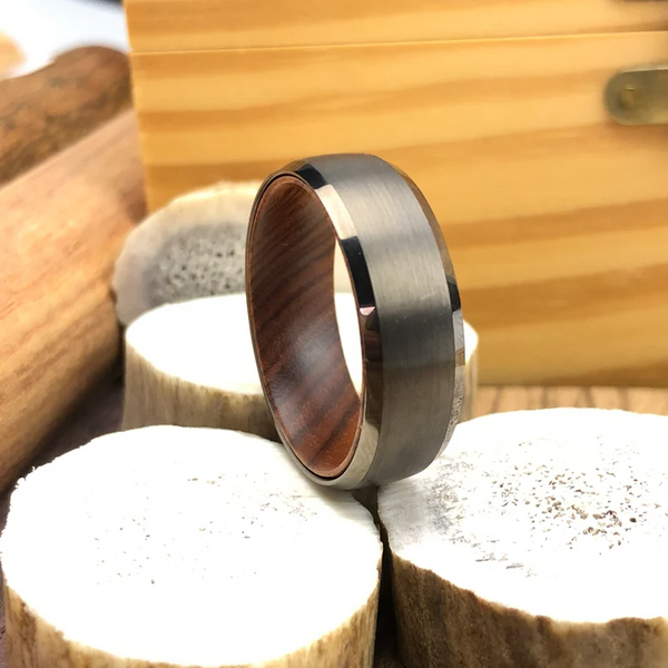 Wood Ring, Black Tungsten Carbide Ring, Wood Rings, wooden ring, wooden  rings, wedding band, Wood rings for men, Wood, Wood Wedding Band