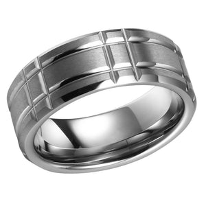 Mens Tungsten Wedding Ring Anniversary Promise Ring for Men