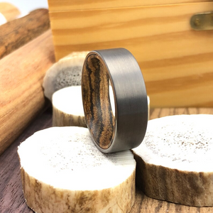 Bocote Wood Wedding Band, Tungsten Wood Ring, Tungsten Ring Men, Wood Wedding Ring Men, Wedding Ring Men