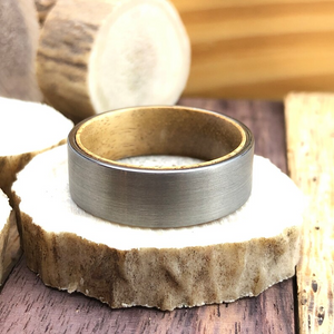 Wood Tungsten Wedding Band, Koa Wood Ring, Wood Wedding Band, Tungsten Ring, Men's Wedding Band