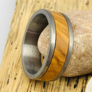 Classic Tungsten Ring Olive Wood Wedding Band, Mens Wedding Band, Olive Wood Ring, Wood Ring Brushed Tungsten Wood Wedding Ring