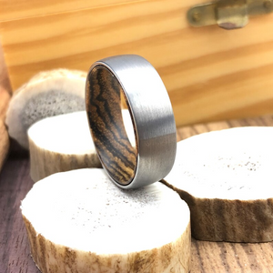 Mens Wedding Band, Bocote Wood Ring, Tungsten Wedding Band, Tungsten Carbide Ring, Wood Ring, Anniversary Ring